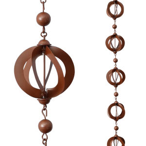 Metal Rain Chain 3.6 FT Rain Chains Decorative Hanging Rain Catcher For Home Outdoor Garden Gutter Roof Drainage Downspout Tool