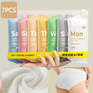 7PCS Travel disposable underwear individually packed womens products maternity underwear a pack of seven pairs.-zmt