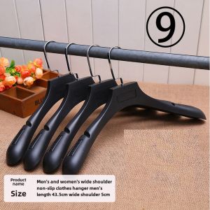Wide Shoulder Frosted Thickened Invisible Hanger Clothes Support Coat Trousers Rack Pants Clip Suit Clothing Store Hanger Wholesale