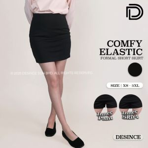 DESINCE Women OL Skirt Short Office Business Black Bottom WP 046