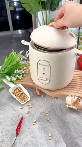 SG 1.2L mini rice cooker Automatic small electric non-stick one-button porridge pot and steamer 200W surround heating