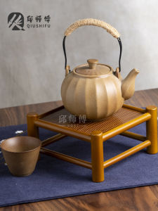Handmade High Mountain Bamboo Tea Cup Holder Tea Pot Stand Storage Rack Chinese Style Tea Set Accessories Rust Proof Bamboo Wood