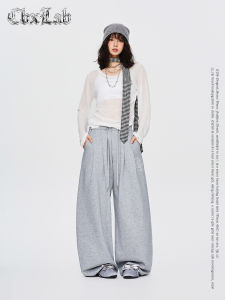 CBXLAB Street Dance Trendy Brand Deep Floral Grey Lazy Draping Slimming Hip Hop Long Pants American Hot Girl Dancing Sports Pants