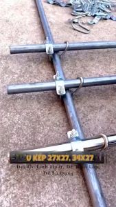 Combo 5 U kép cùm siết ống chốt khóa chữ U cùm U dùng cho ống 16x16 19x19 21x21 27x27 34x27. 34x34 42*42 49*49 60*6075*75