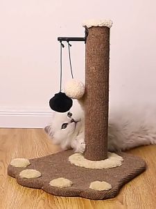 คอนโดแมว ที่ฝนเล็บแมว เสาฝนเล็บแมว ที่ฝนเล็บแมว แบบเสาเดียว / ที่ข่วนเล็บแมว ของเล่นแม คลายเครียด ที่รับเล็บแมว