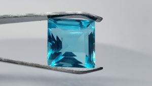 Natural Aquamarine Brazil 18.0 Ct Blue Emerald Cut Loose Gemstone