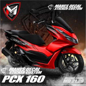(COD)Decal Sticker HONDA PCX 160 2022 2023 Full body -  STIKER MOTOR PCX 160 FULLBODY Design TERBARU MOTIF SIMPEL graphic MD21.28