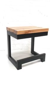 ATTIC FURNITURE PINEWOOD METAL BENCH /METAL STOOL /SIDE TABLE