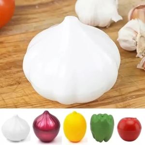 1Pc Food Storage Container Onion Lemon Garlic Shaped Sealed Crisper Freezer Safe Fruit Vegetable Fresh Keeping Box PP Plastic