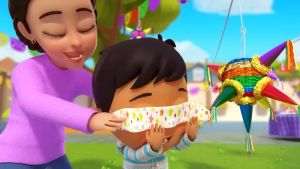 Rainbow Bull Party Pinata (36 x 32 x 12cm) (Comes With Pinata Stick)