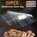 50 Pcs PVC Mushroom Spawn Grow Bag Substrate High Temp Pre Sealable ...