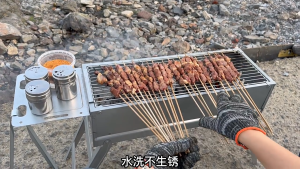 Braun Mall-เตาย่างแก๊ส เตาย่างไร้ควัน บาร์บีคิว ปิ้งย่าง เตาย่างไร้ควัน เตาจานเซรามิกอินฟราเรด ใช้แก๊ส เตาปิ้ง เตาปิ้งก๊าซ Barbecue grill Household commercial smokeless charcoal grill Folding camping portable grill Multifunctional smokeless heating stove