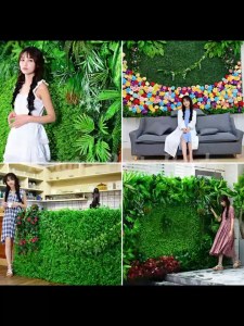 Grass Mat Green 60X40cm Artificial Plant Foliage Grass Mat For Home Wedding Party Wall Decors Decorative Fruit Ornaments