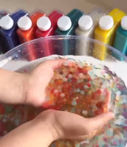 100K pcs 7-8mm Water Play Beads Gel Ball For Toy Gun Multicolor Water Sensory Toys For Baby Outdoor Water Bomb
