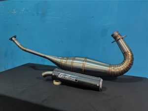 KNALPOT NINJA R RR 150CC FULLSET STAINLESS & SILINCER CARBON KEVLAR