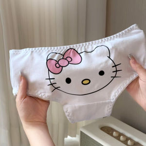 Hellokitty Pure Cotton Low Waist Triangle Underwear Womens Comfortable Briefs Cute Style Boost Hip Home Clothes