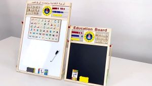 Bảng ghép Số Và Chữ Cái 2 Mặt Nam Châm Bằng Gỗ Education Board Bảng 2 Mặt Tặng Kèm Bộ Chữ + Số - YOOKIDDO