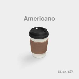 CLICK-ET! Coffee Clicker Keychain by Slycelab 3D Printed Cute Fidget Toy for Stress Relief