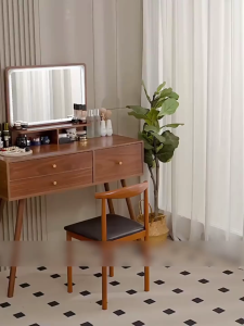 โต๊ะเครื่องแป้ง โต๊ะเครื่องแป้งกระจก LED มีลิ้นชัก หลากหลายฟังก์ชั่น ความจุขนาดใหญ่ การประกอบอย่างง่าย