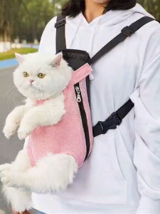 Pet Backpack Portable Portable Cat Double Shoulder bag Outdoor Travel Dog Carrier Bag Pet Dog Front Bag Mesh Backpack