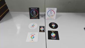100Pcs Black Google Review Tap NFC Card NTAG215 Reusable Premium Wear‑Resistant Matte Finish User‑Friendly Time Saving