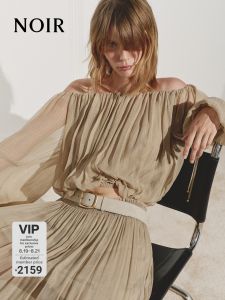 MO&Co. | Black Style Shiny Silk Crepe Off-Shoulder Top