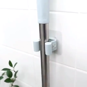 Wall Mounted Mop Hook Holder Trackless Brush Broom Umbrella Clamp Bathroom Living Room  Penyangkut Penyapu 扫把免钻洞挂勾