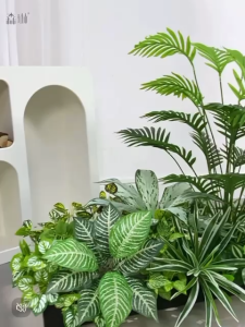 【SG Evergreen】Artificial Plant Arrangement Fake Flower Ready for Display Artificial Greenery Arrangement DIY Flower Plant Fake Flower Set Fake Plants