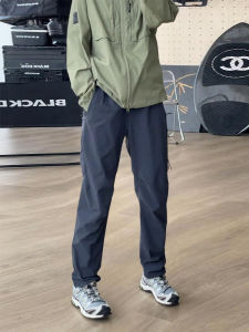 กางเกงคาร์ดิแกนแบบแห้งเร็วสำหรับผู้ชาย ทรงสลิมฟิต กางเกงขายาวทรงหลวมสำหรับใส่ไปทำงานกลางแจ้ง ฤดูใบไม้ร่วง 2024 ทรงหลวม ทรงหลวม