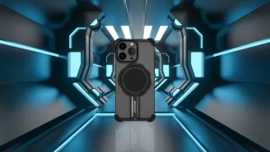 R-just Titanium Alloy Bumper Metal Phone Case For iPhone 16 Pro Max 15 14 Plus 13 12 Pro Max 360°Rotation Stand Rimless Cover