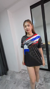 SC Sports เสื้อพิมพ์ลาย เสื้อลายไทยนี้รักสงบ_3 ดำ งานจริงสวยสีสดคมชัดสูง หนา145gนุ่มลื่นใส่สบาย