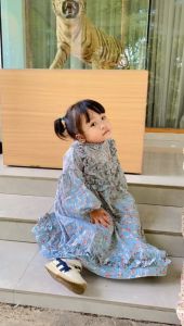 Lodya Dress Gamis Anak Cringkle Motif Premium Usia 2-10 tahun