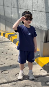 Quần short thể thao chất thun cotton phong cách Bernie Boy bé trai bé gái 9 tới 28kg BERNIE H1125B34