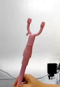 Plastic Retractable Clothes Fork Adjustable Clothing Pole Fork Household Picker Color Random