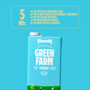 Vinamilk Green Farm UHT Fresh Whole Milk 4 x 180ml