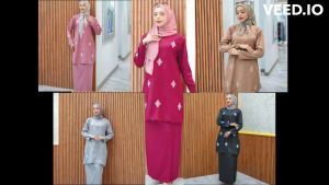 Baju kurung melayu terbaru bordir bahan katun toyobo
