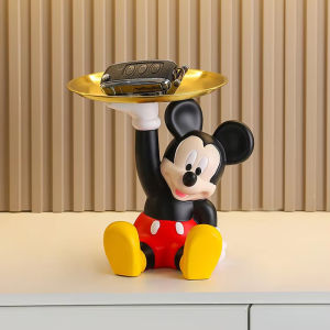 Miniso Cartoon Cute Kawaii Mickey Mouse Tray Desktop Decoration Home Decoration Living Room Tv Cabinet Decoration Key Tray
