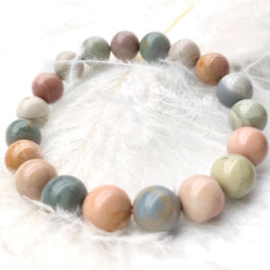 Natural Alishan Colorful Jade Bracelet Macaron Milkshake Dragon Pattern Pink Gradient Couple Bracelets Vintage Single Circle