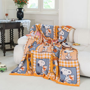 Pure Cotton Four-Layer Towel Blanket Summer Cartoon A-Class Maternity Single Double 150X200 Skin-friendly Blanket