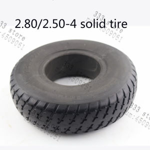 2.80/2.50-4 Solid Tire 9 Inch Rubber Thickened Tire for Trolley Tricycle Electric Scooter Puncture Resistant Tyre