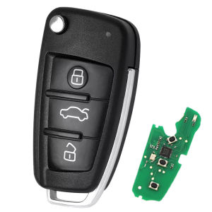 KEYECU 8X0 837 220 E 8X0 837 220 315MHz ID48 Chip Flip Keyless-Go Remote Key Fob for Audi Q3 201 2013 2014 2015 2016