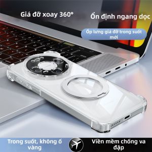 DAOWAIREN | Ốp Lưng Điện Thoại Trong Suốt Chống Sốc Có Thể Quay 360 Độ