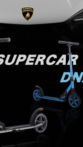 Lamborghini Foldable Kick Scooter 2 Wheel - 100KG Max Load Adjustable Height for Kids & Adults Easy Storage