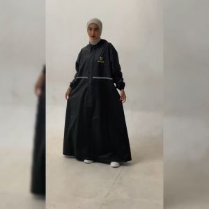 Jas Hujan GAMIS SULTAN Ukuran JUMBO Bahan Tebal PVC Anti Rembes Rain Coat Motor Wanita Dewasa Anak Sekolah Mantel Mantol