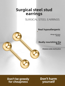 Hypoallergenic Stainless Steel Surgical Ear Piercing Stud Earrings