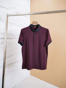 Summer Business Casual Silk Blend Polo Shirt Short Sleeve Printed Standard Fit Fashion Urban Style Youth Daily Wear China Made