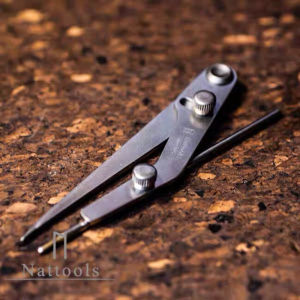 Handmade DIY Leather Vintage Stone Washed Scribing Dividers Nattools 4803 Sewing Tools Set Chinese Origin