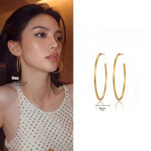 CAFFTI | Sterling Silver Textured Big Hoop Earrings