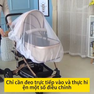 Vỏ xe đẩy em bé chống muỗi & bụi – Màn chống muỗi thoáng khí phụ kiện xe đẩy kèm đệm ghế làm mát tùy chọn