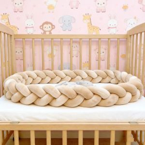 Insular | Widen Baby Bumper Bed Braid Knot Pillow Cushion Bumper for Infant Crib Protector Cot Bumper Room Decor Crib Bedding Set